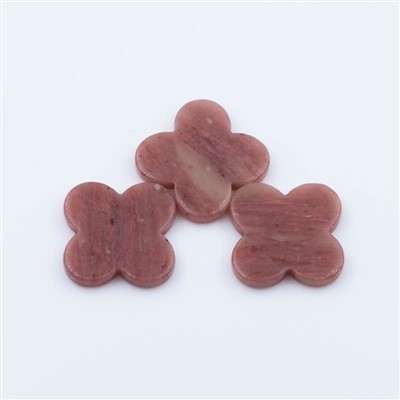 ຫີນ Rhodonite Clover ທໍາມະຊາດ