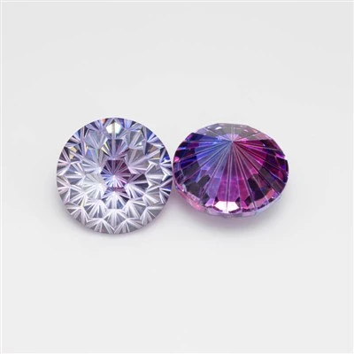 ສີແດງສີມ່ວງສີຟ້າປະສົມ Firework ຕັດ Cubic Zirconia